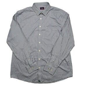 UNTUCKit XXL Tall Regular Navy Long Sleeve Cotton Shirt Button Down Golf Work